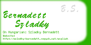 bernadett szladky business card